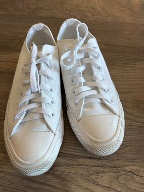 Converse White Canvas Low Top Sneakers